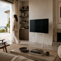 Porta TV STUDIO bianco con ruote 55"-70"