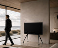 Porta TV STUDIO nero con ruote 55"-70"